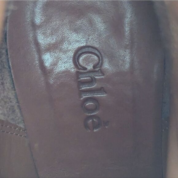Chloe Suede Booties 35 1/2 / 5.5 Whimsigoth Witchy Romantic Dark Academia Chic - Picture 5 of 9